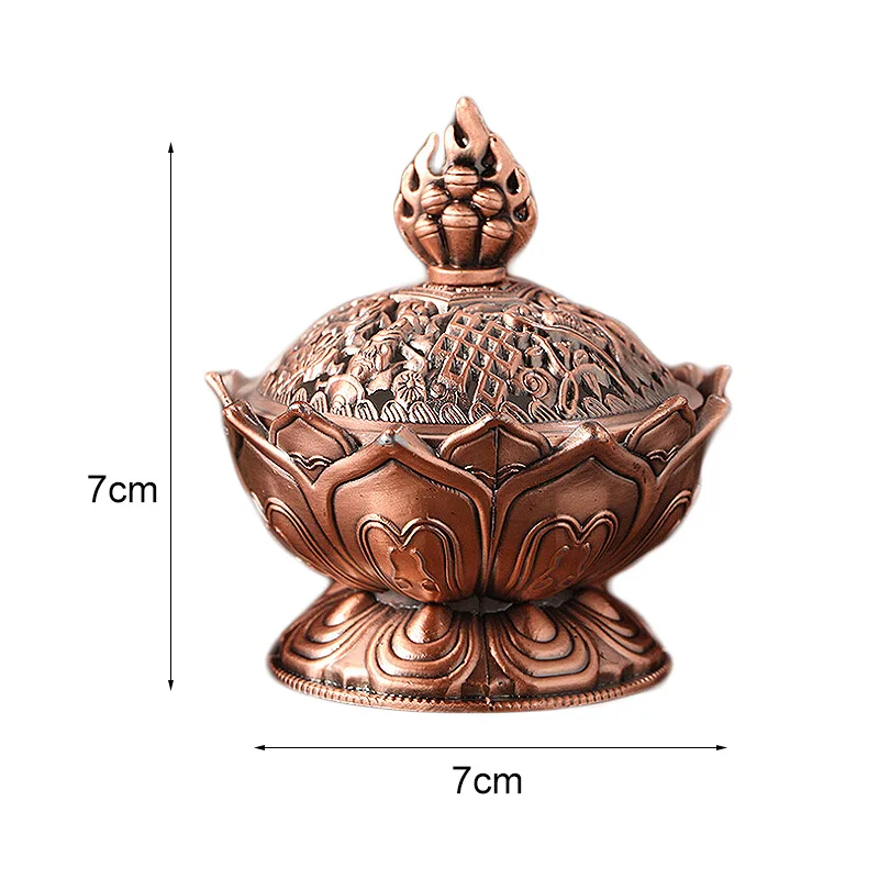 Горелка для благовоний в виде цветка лотоса подставка из сплава китайском стиле