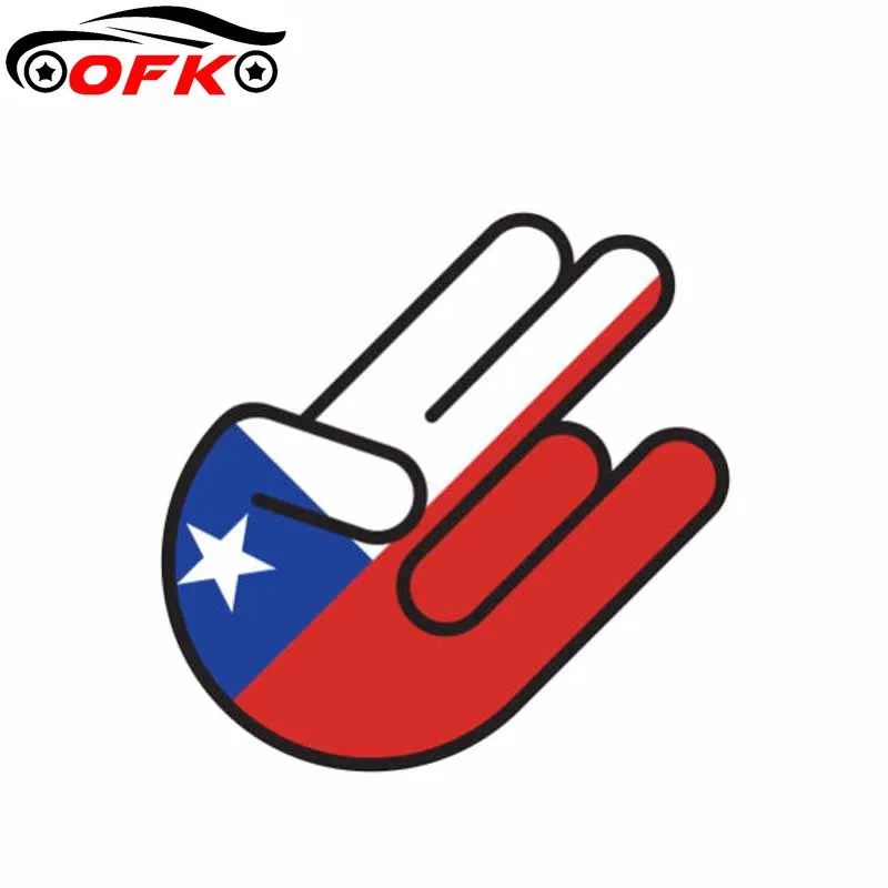 

Chile Shocker Flag Car Sticker Reflective Body Decal Accessories 15.6cm*10.2cm
