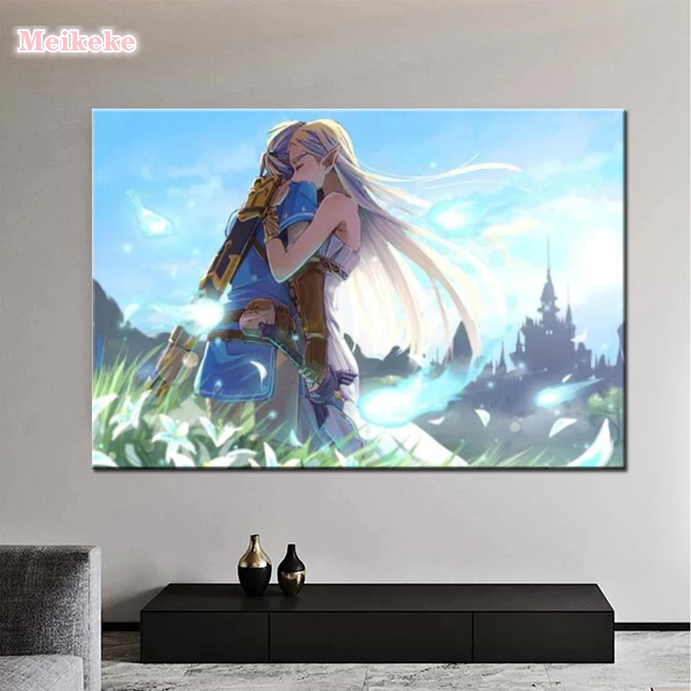 

5D алмазная живопись The Legend Zelda: дыхание дикой природы Алмазная вышивка мозаика вышивка крестиком детское украшение для дома