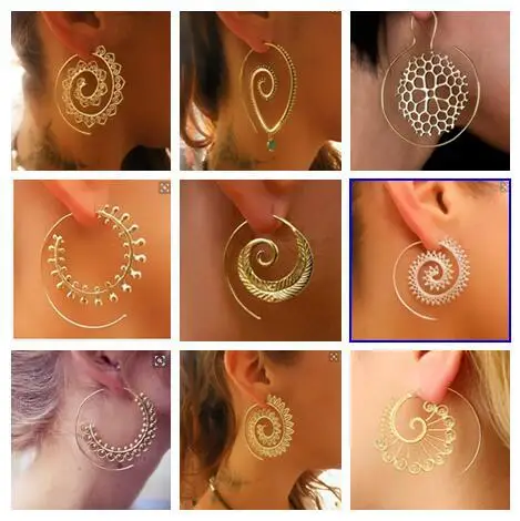 

2020 New Fashion Geometric Simple Earrings for Women Big Circle Hoop Metal Earring Statement Fashion Jewelry Party