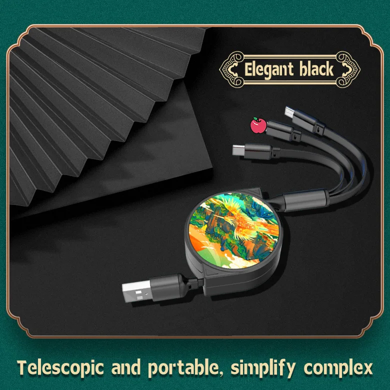 Factory Price 3 in 1 USB Charging Cable Fast Charger Cables for Type-c Android For Mobile Phone iPhone Travel Home Availabl | Электроника