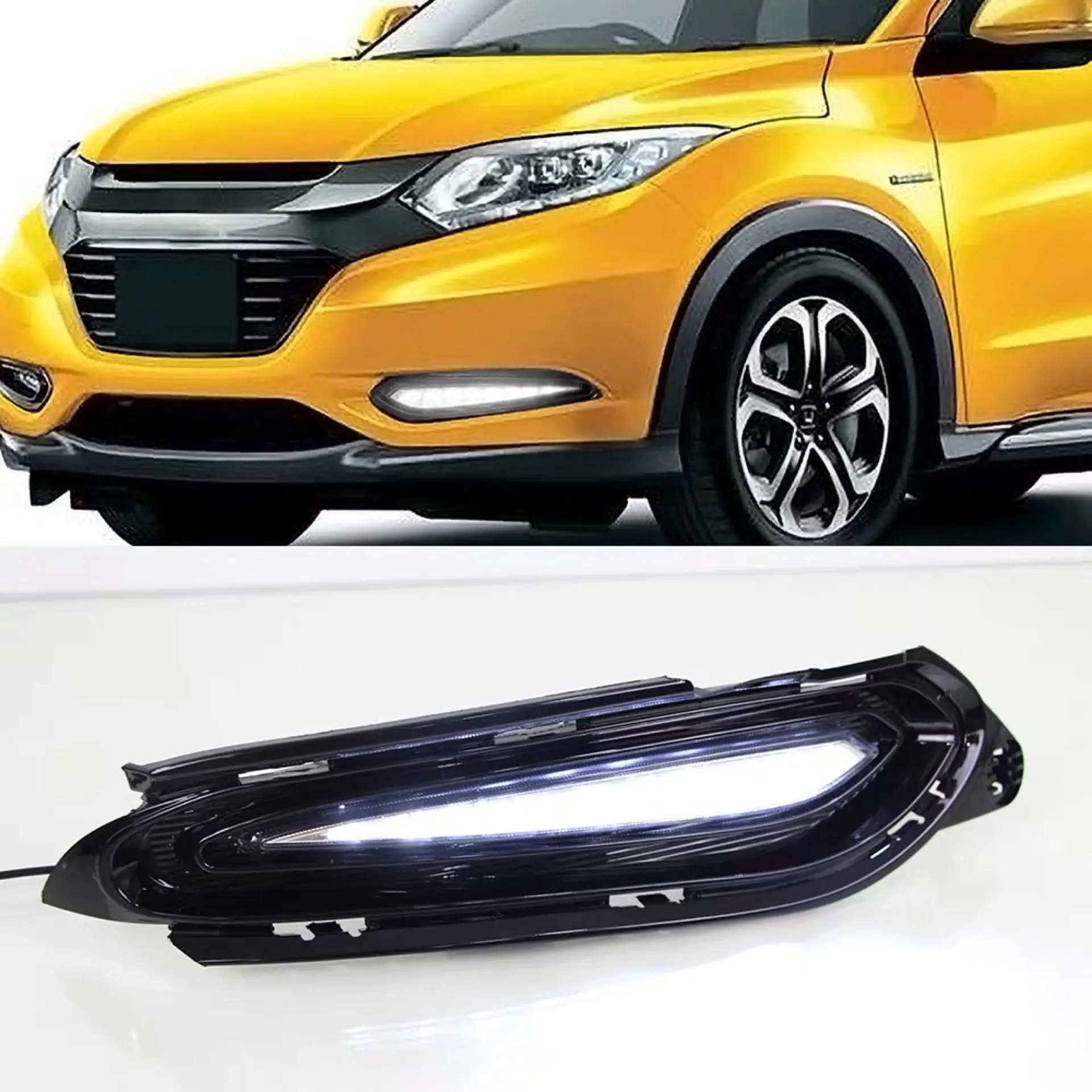 1 комплект для Honda HRV HR V 2014 2015 2016 2017 2018 автомобильные светодиодсветодиодный дневные ходовые Противотуманные