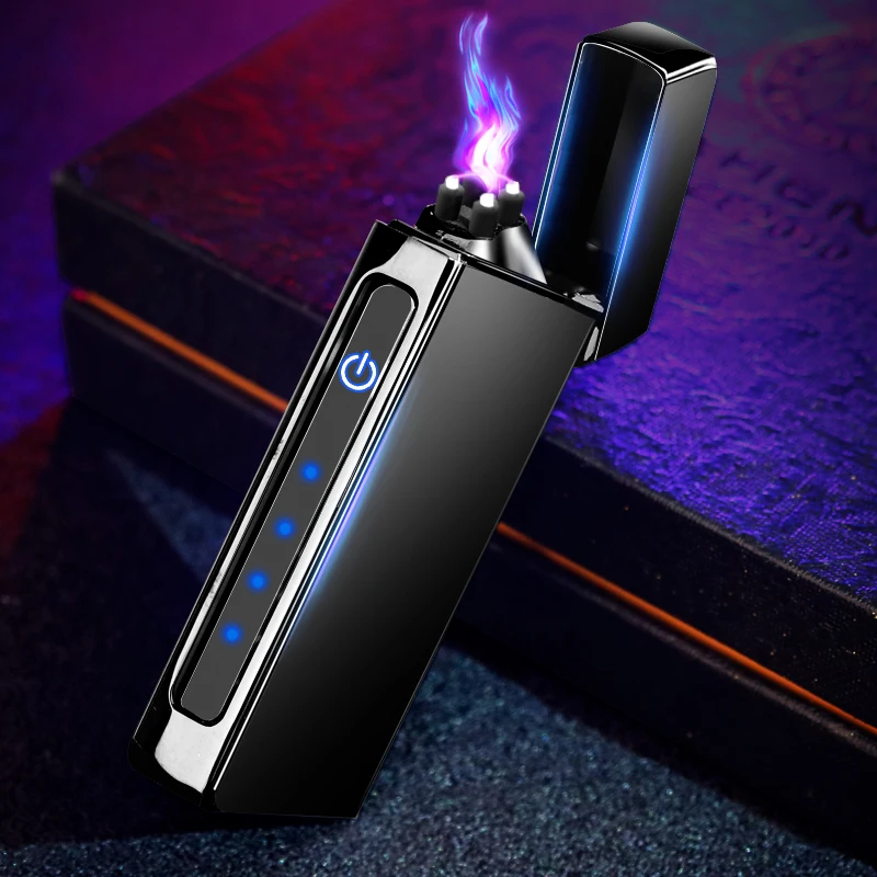 Ветрозащитные двухдуговые Плазменные USB зажигалки импульсные металлические