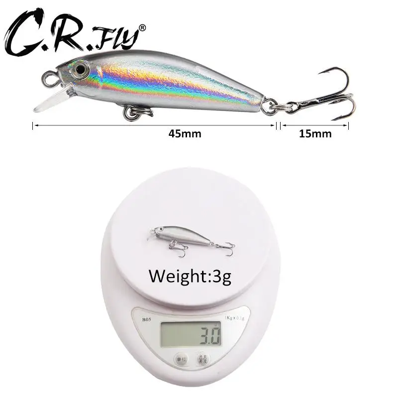 

Fishing Lure Sinking Weight 3g 45mm Minnow Bait Fish Hard Double Hooks Pike Lure Trolls Winter Carp Fishing Accessoires