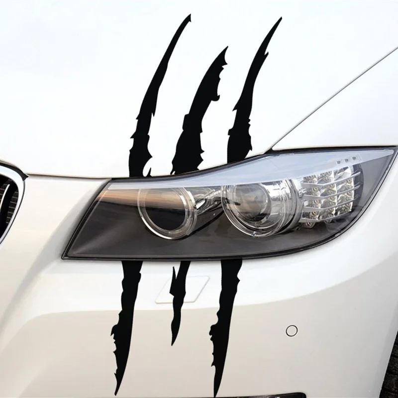 Цельнокроеное платье фар полоска от царапин наклейка 3D автомобиля Стикеры 40 см