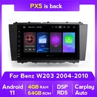 Автомобильный мультимедийный плеер, 8 дюймов, Android 11, с радио, DVD, GPS, для Benz C Class W203 W219 C180 C200 C230 C320 C350 CLK W20 2004-2007