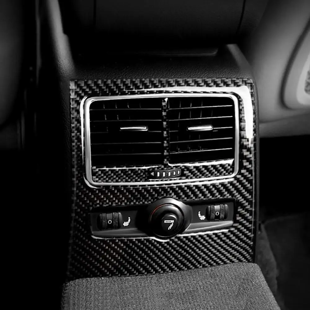 

Car Interior Carbon Fiber Rear Air Condition Vent panel Decorative Stickers For Audi a6 c5 c6 2005-2011 Car Styling Accessories