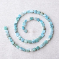 5 6mm natural larimar nugget stone beads 15 strands