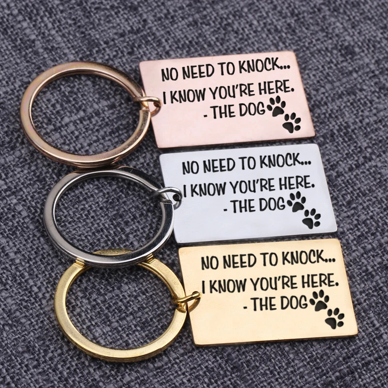 Брелок для ключей с подвеской в виде собаки из нержавеющей стали | Украшения и