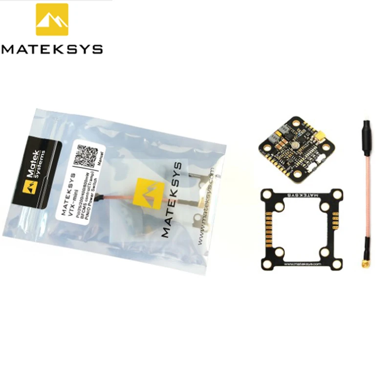 Matek System Mateksys VTX-MINI VTX мини 5,8G 40CH Pit/25/200/400/800 МВт FPV видео передатчик VTX для небольшой гоночный Дрон с видом от первого лица