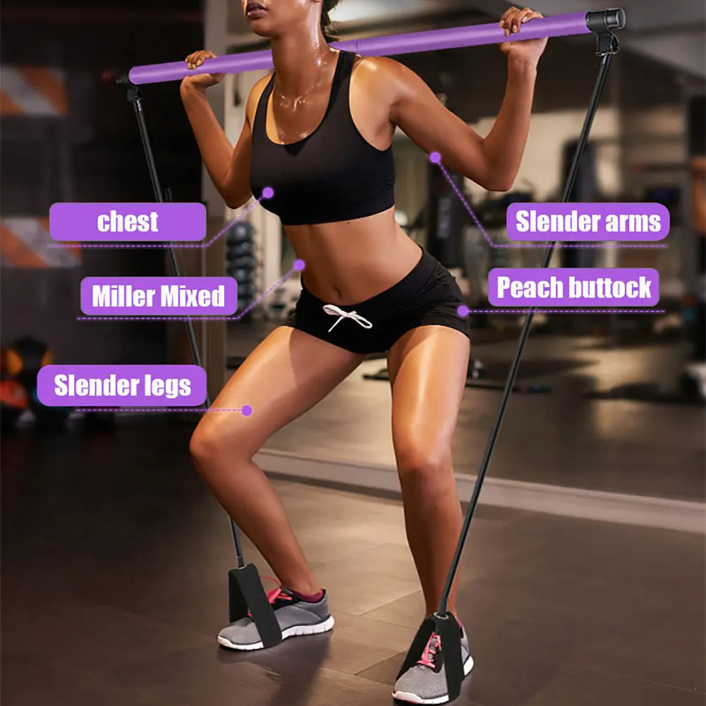 2 шт. Тяговые стержни для йоги портативные дома тренажерного зала тела брюшного