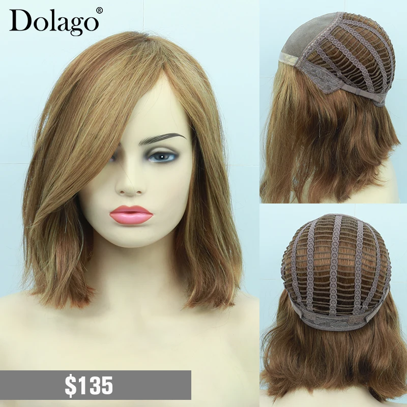 #27 медовый блонд еврейский парик человеческие волосы парики для женщин 100%