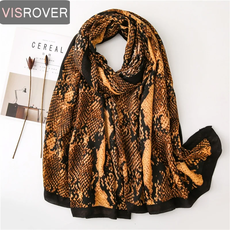 Женский шарф хиджаб из змеиной кожи с принтом животного| |