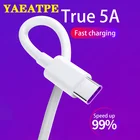 5A кабель с разъемом USB Type-C для Huawei P30 Lite Mate 20 30 Pro Supercharge Type-C кабель для быстрой зарядки 3,0 USB-C провод зарядного устройства Шнур
