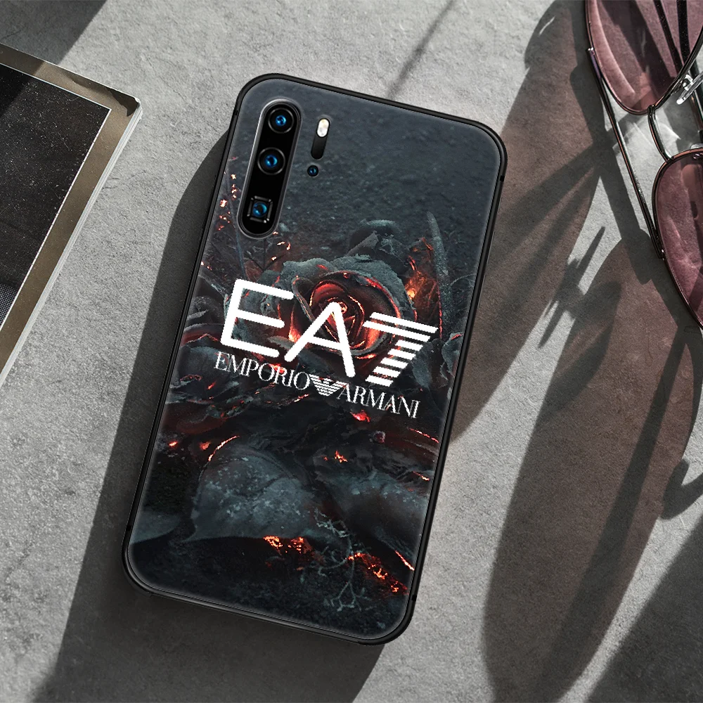 

Luxury Italian Brand Phone Case For Huawei P Mate 10 20 30 40 Lite Pro smart Z 2019 nova 5t black Cover Soft Hoesjes Fashion