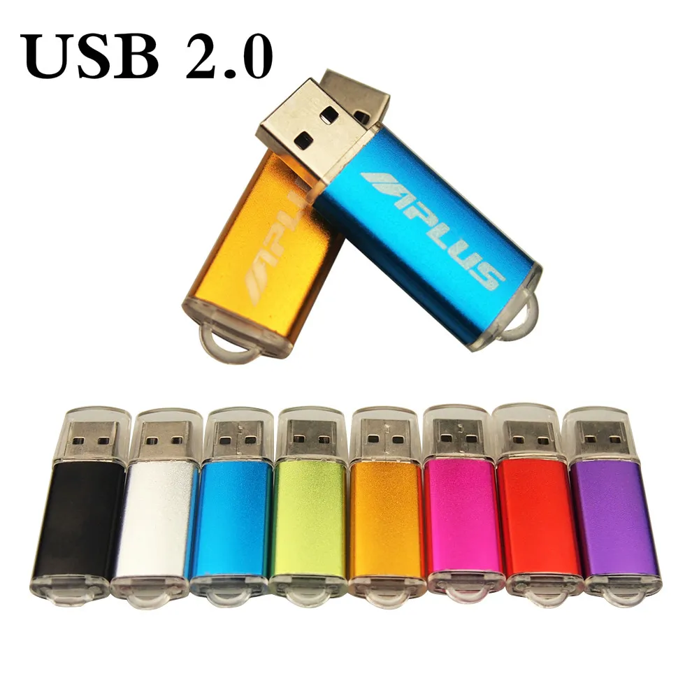 Горячая Распродажа металлический флеш накопитель USB 2 0 4 ГБ 8 16 32 128 Мб