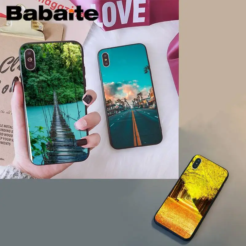 

Babaite trees about road to the dream Painted Phone Case for iPhone 8 7 6 6S Plus X XS MAX 5 5S SE XR 11 11pro promax