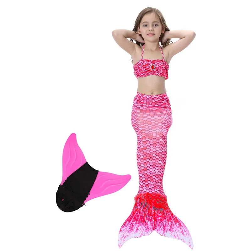 Девушки хвост русалки купальные костюмы с монофином косплей костюм бикини в