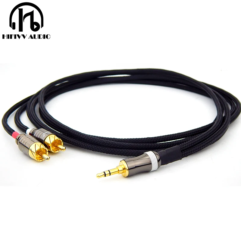 Аудиокабель для динамиков Hi Fi с разъемом 3 5 мм на rca аудиоусилителя сигнальная