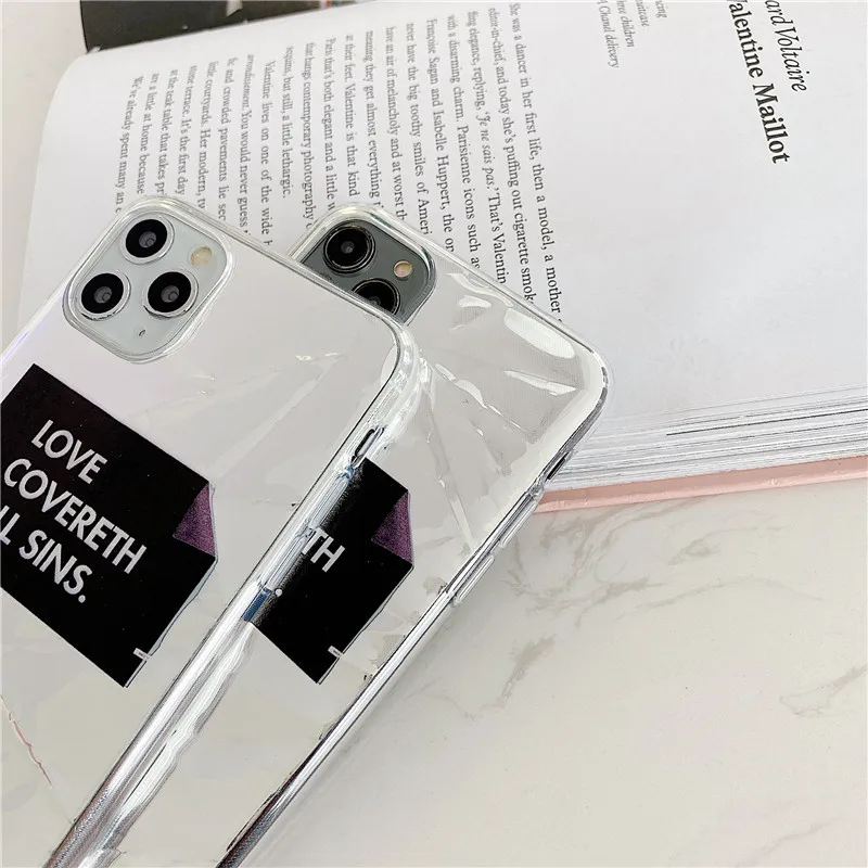 Чехол для iPhone X с надписью из оловянной фольги Новое поступление 11Pro конфетных