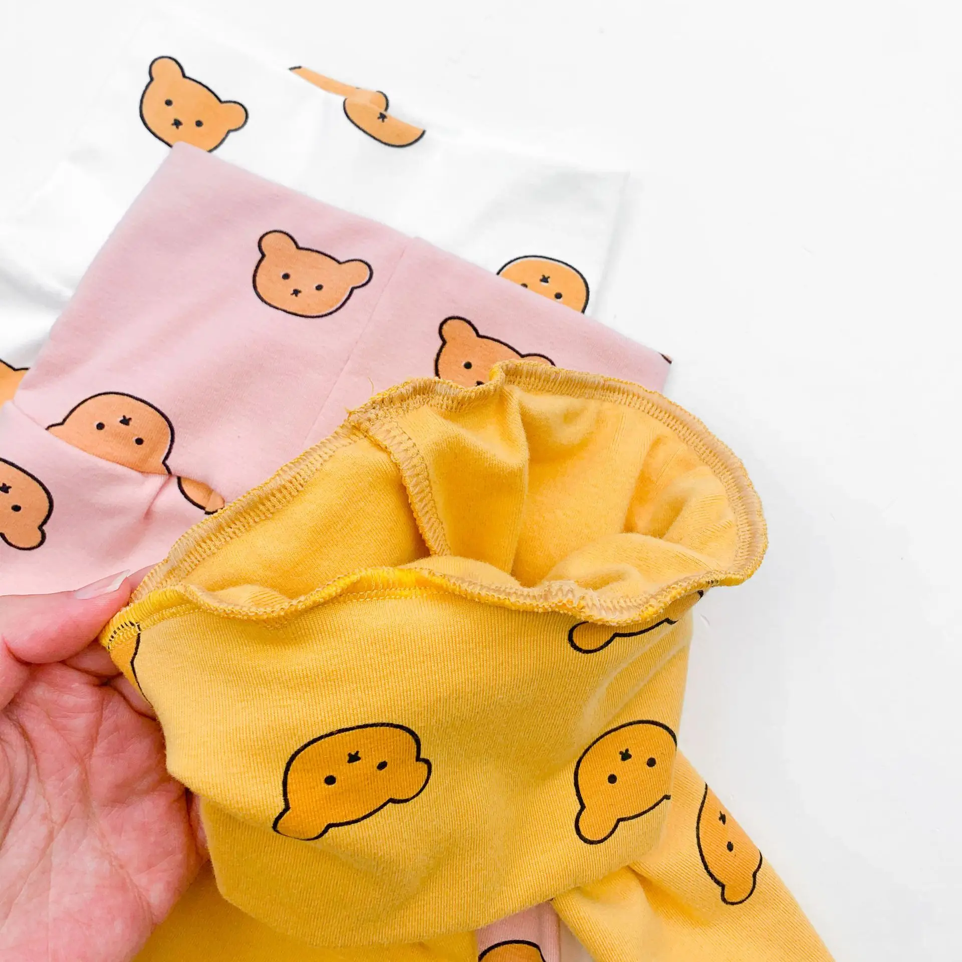 

Newborn Infant Baby Boy Clothes Cotton Long Sleeve Cartoon Bear Pattern Print Romper Pants Hat 3Pcs Outfits Set Girls Boutique