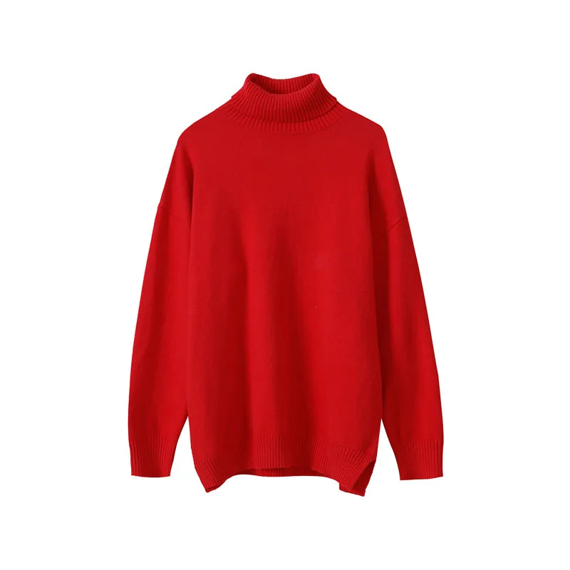 

Male Streetwear Casual Loose Couple Knitted Sweater Men Women Turtleneck Long Sleeve Pullovers Sweater