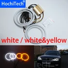 Для FORD Mondeo MK3 2001-2007 белый и желтый хлопок комплект светодиодов глаза ангела halo Кольцо указатель поворота светильник