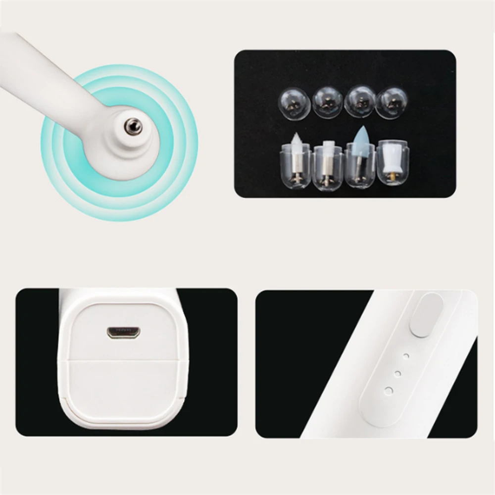 

Dog Tartar Cleaner Electric Professional Teeth Polisher Pet Calculus Plaque Stains Teeth Cleaner with 4 Brush Heads