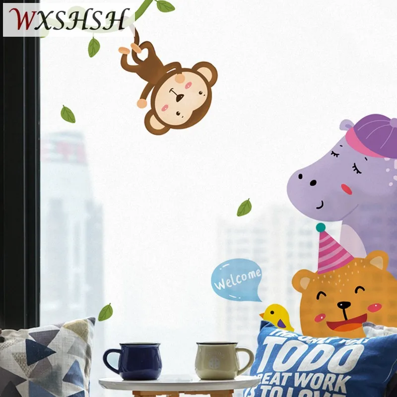 Статическая липкая оконная пленка по индивидуальному размеру милая мультяшная