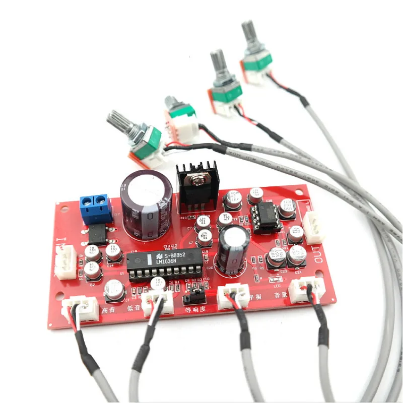 

SOTAMIA LM1036 Tone Preamp Amplifier Audio Board Treble Balance Volume Control Adjustment NE5532 OP AMP HIFI Preamplifier