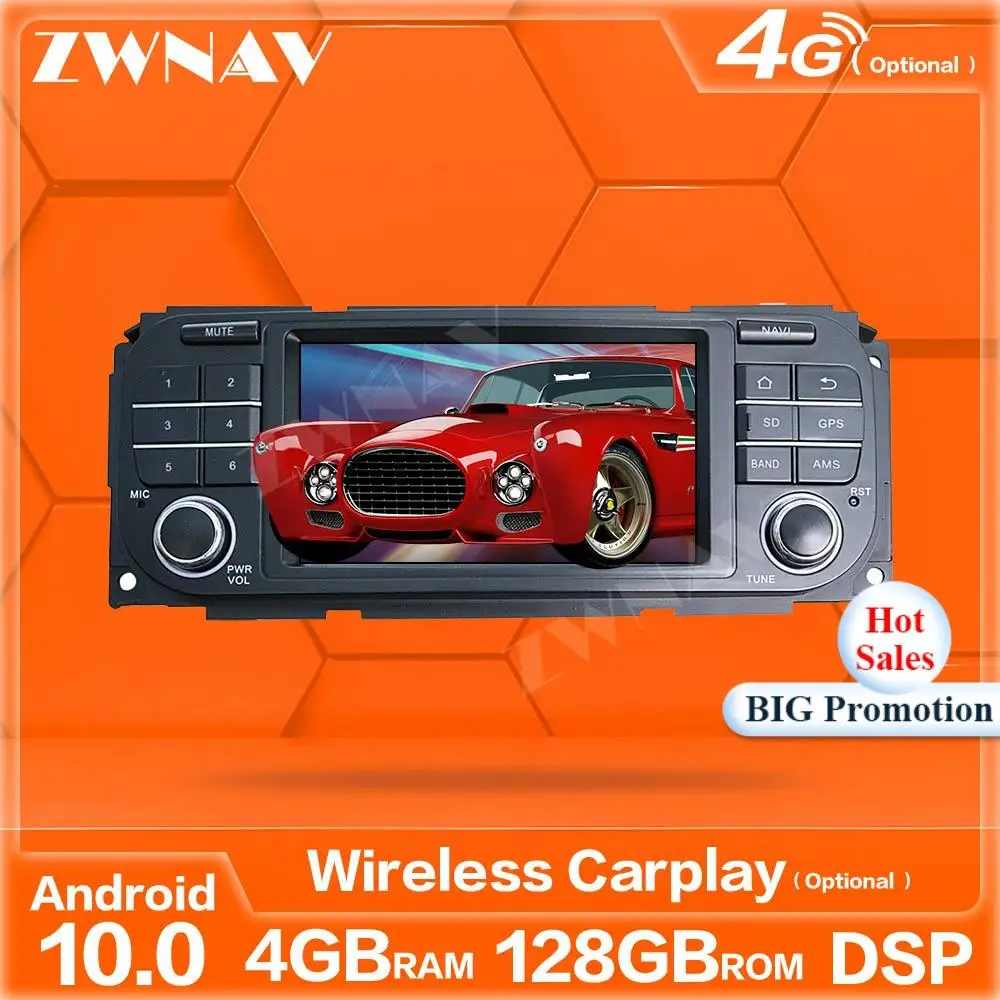

Carplay 4 + 128G Android экран для Jeep Grand Cherokee 1999 2000 2001 2002 2003 2004 GPS плеер автомобильное аудио Радио Стерео головное устройство