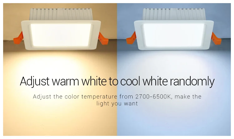 Miboxer FUT064 9W RGB + CCT Квадратный светодиодный светильник на пуху AC 100V-240V Крытый