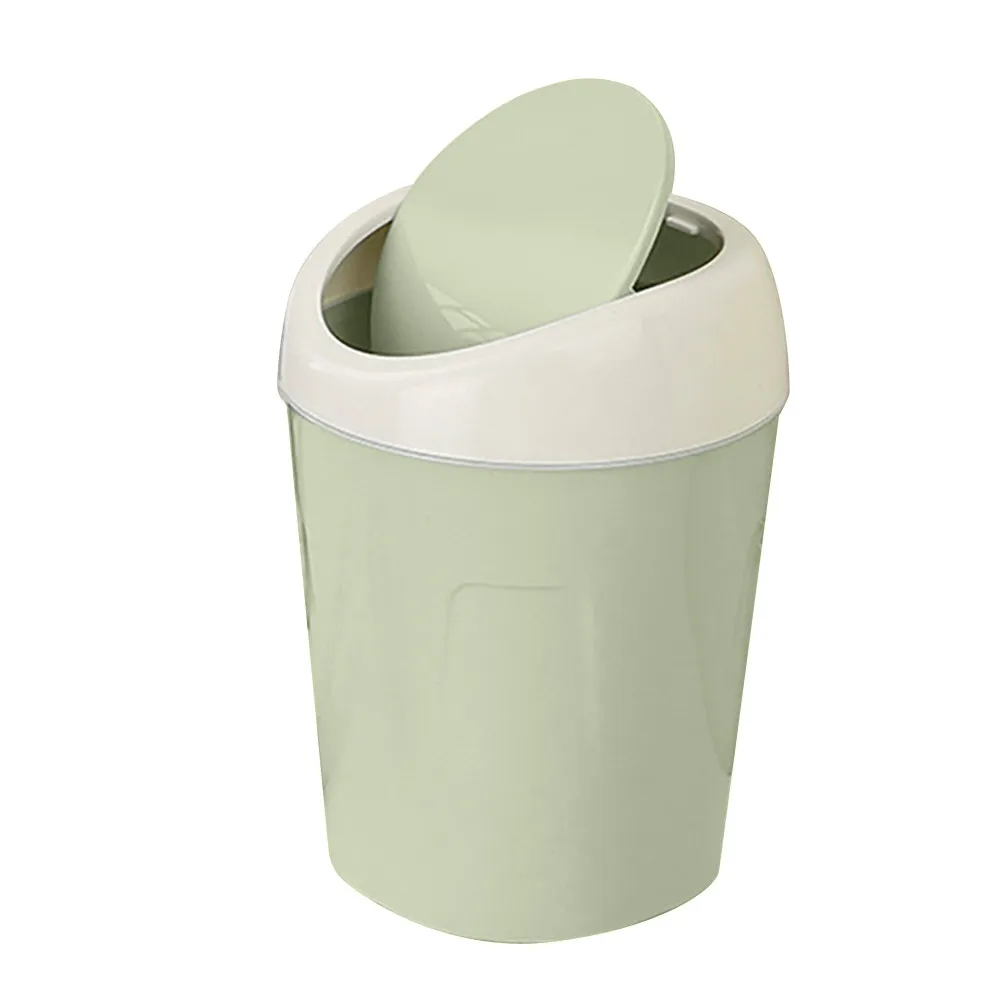 Desktop Waste Bins Trumpet Desktops Mini Creative Covered Kitchen Living Room Trash Can Rolling Cover Type Dustbin#30 | Дом и сад
