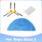 Набор запчастей для робота-пылесоса Ropo Glass 3, боковая вращающаяся щетка, Hepa фильтр, тряпка, сменные детали