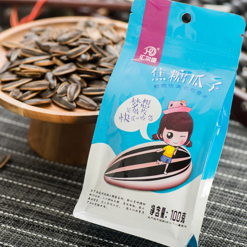 

Caramelized sunflower seeds 100g/bag, caramel flavored sunflower seeds, large sunflower seeds, roasted nuts snacks