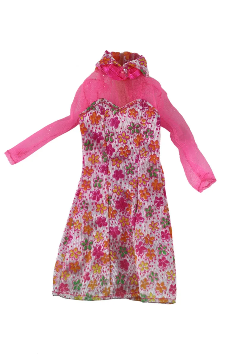 

Fashion Pink Floral Design Outfit Set for Barbie 1/6 30cm BJD FR Doll Clothes Accessories Play House Dressing Up Toys Gift