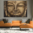 Скандинавский масляный Настенный декор живопись на холсте с изображением Будды, современные картины для украшения гостиной, плакат буддистский постер