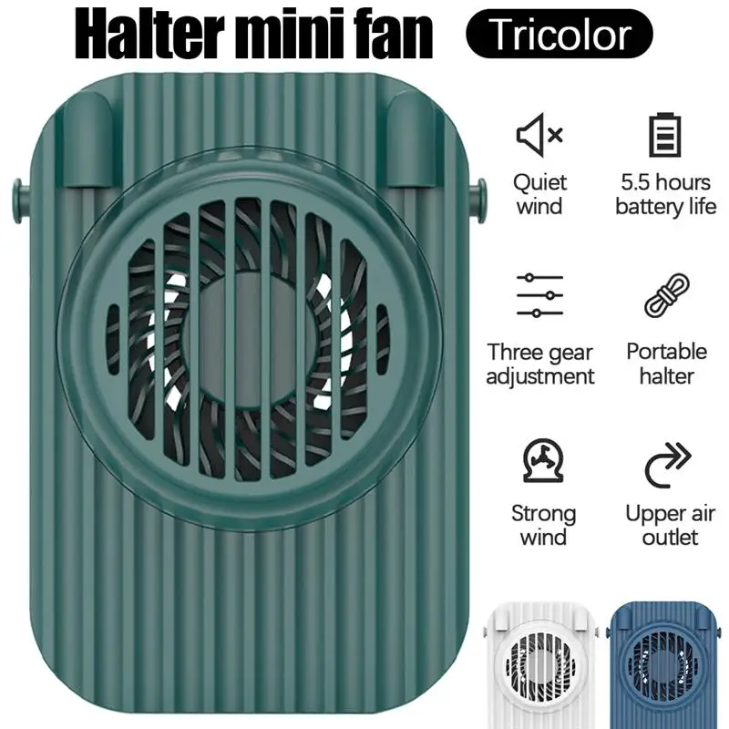

USB Neck Fan Rechargeable Lazy Sports Mini Portable Waist Convenient Cooling Fan Gift Smart Home Portable Fan for Summer