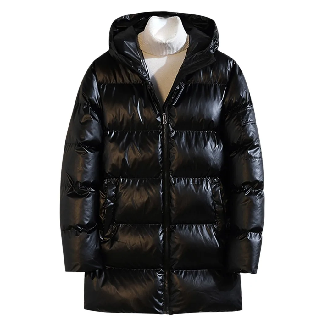 Мужская пуховая куртка с капюшоном зимняя парка и камуфляжным принтом плотные