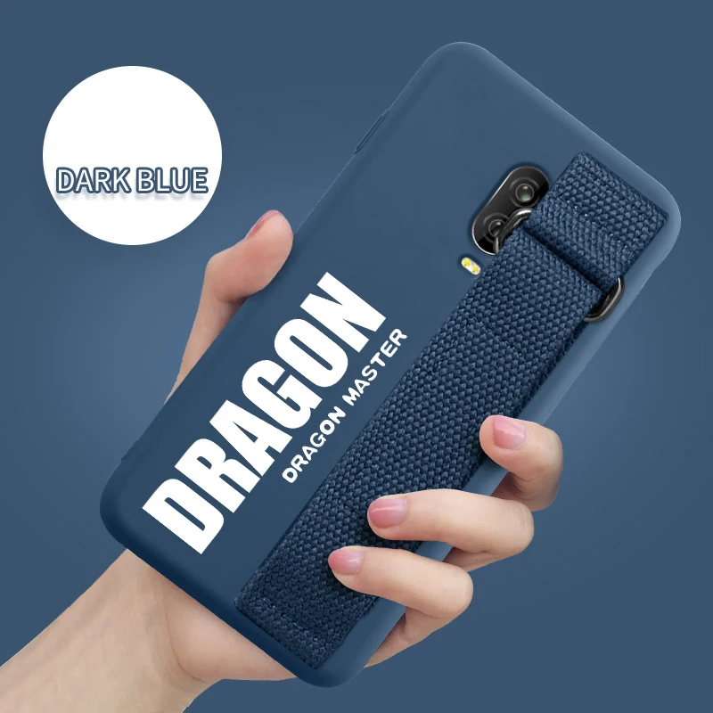 Blue Чехол с ремешком на руку для OnePlus 7T Pro 7 Pro 7 6T 6 5T 5 t чехол матовый Мягкий силиконовый чехол на запястье Чехол для OnePlus 7Pro 1+ 7T Funda - Цвет: Blue