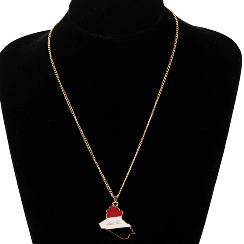 Республика Ирак карта кулон в форме флага Patriot иракский ожерелье для мужчин и