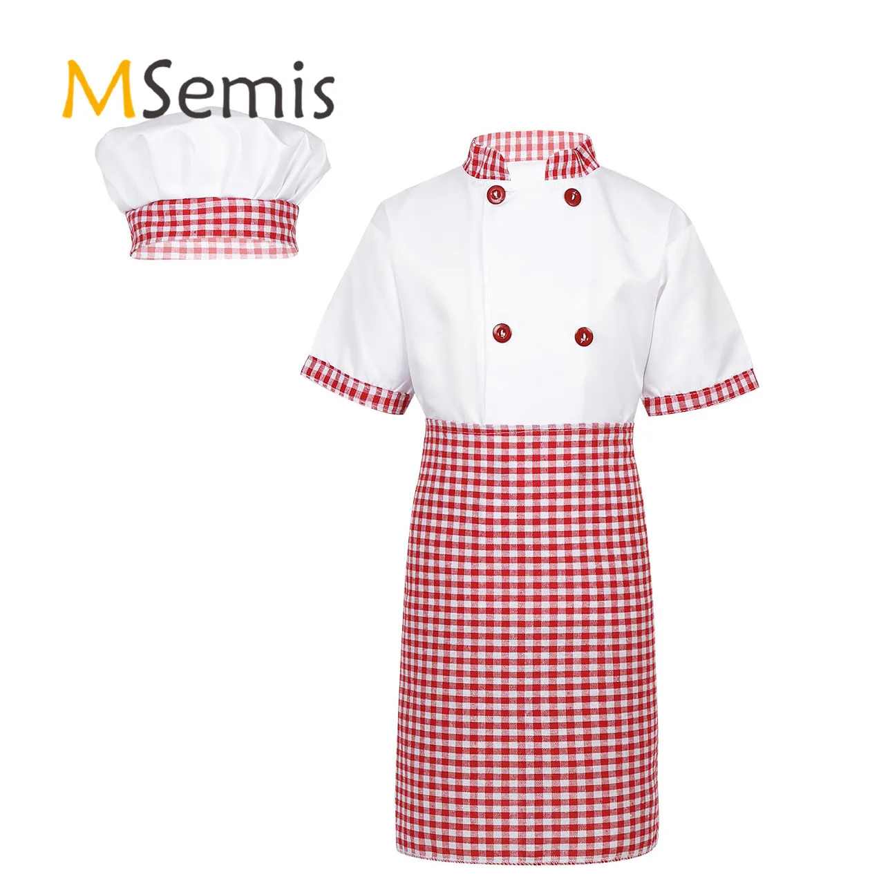 Детский костюм шеф-повара Unifom для мальчиков и девочек одежда ролевых игр жакет с