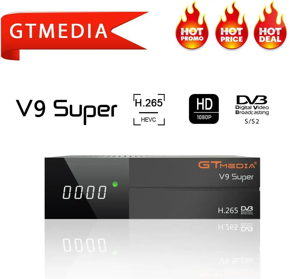 GTMEDIA V9 супер H.265 Satelite ТВ приемник DVB-S2 встроенный wifi+ 1 год Испания Франция cccam скорость работы спутниковый декодер