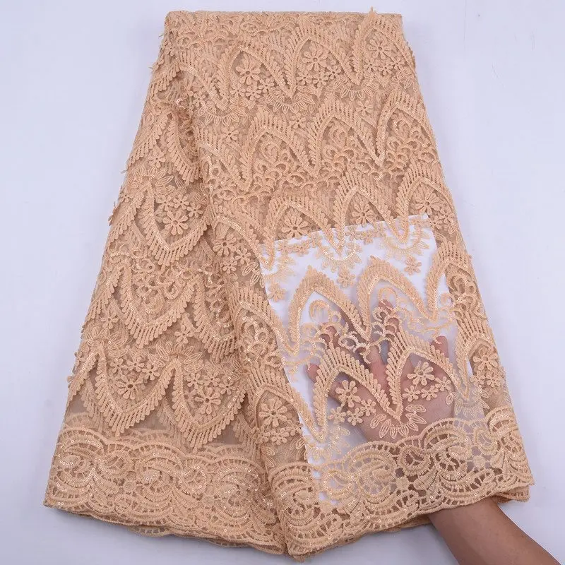 

Latest Royal white African Lace Fabric High Quality 3D Applique Milk Silk Lace Sequins French Mesh Lace Fabric For Wedding DX06
