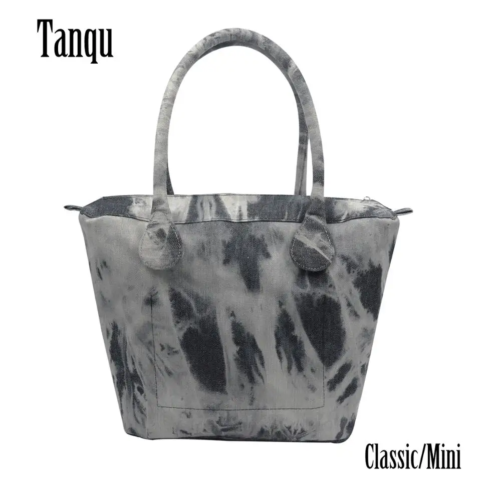 Короткая Длинная Круглая джинсовая холщовая ручка TANQU с подкладкой для Obag