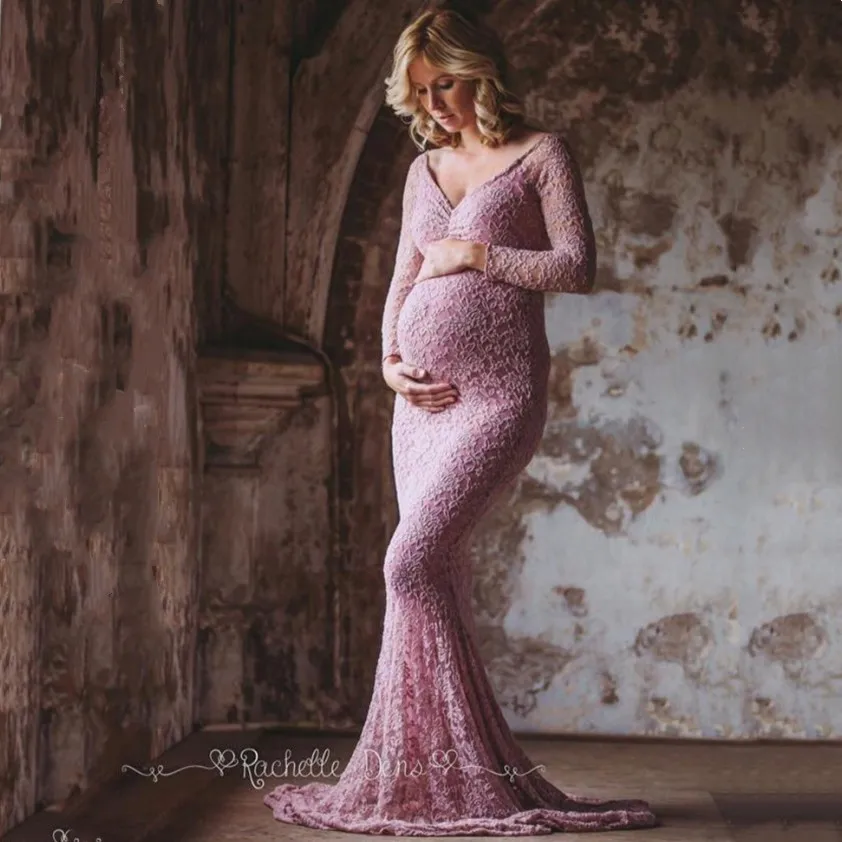 Длинная одежда для беременных платье макси фотосъемки кружевное нарядное