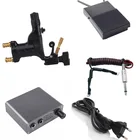 Набор для татуировок, тату-машинки с блоком питания, ручки для татуировок, инструменты для боди-арта, полный набор для татуировок, аксессуары