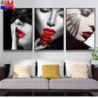 Декор для гостиной современная мода сексуальные красные губы алмазная живопись курение женщина-вампир Алмазная мозаика вышивка для дома Бар KitGift