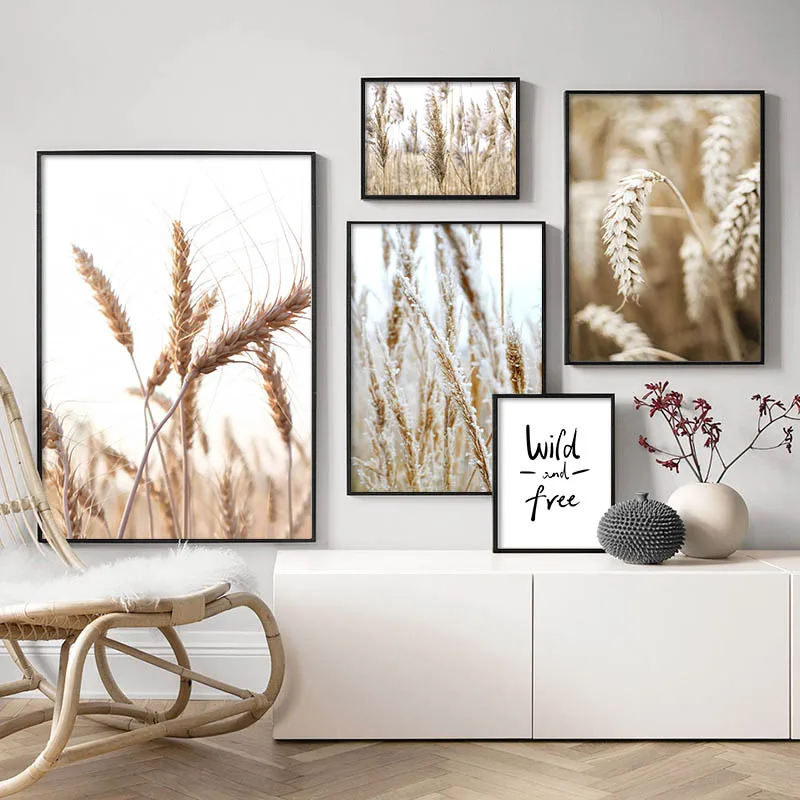 Одуванчик цветок трава природный пейзаж холст картина скандинавский Декор стены