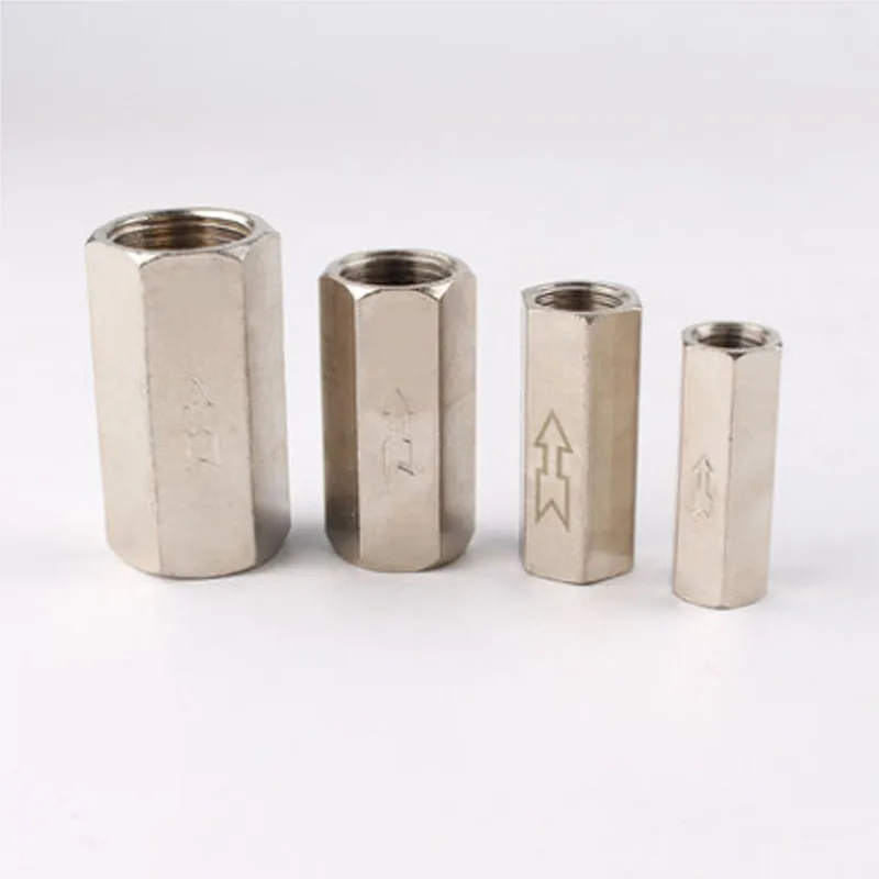 1/" 1/4" 3/" 1/2" BSPP Женский полный порт Воздушный обратный газовый масляный водяной клапан односторонний обратный никелированный латунный клапан
